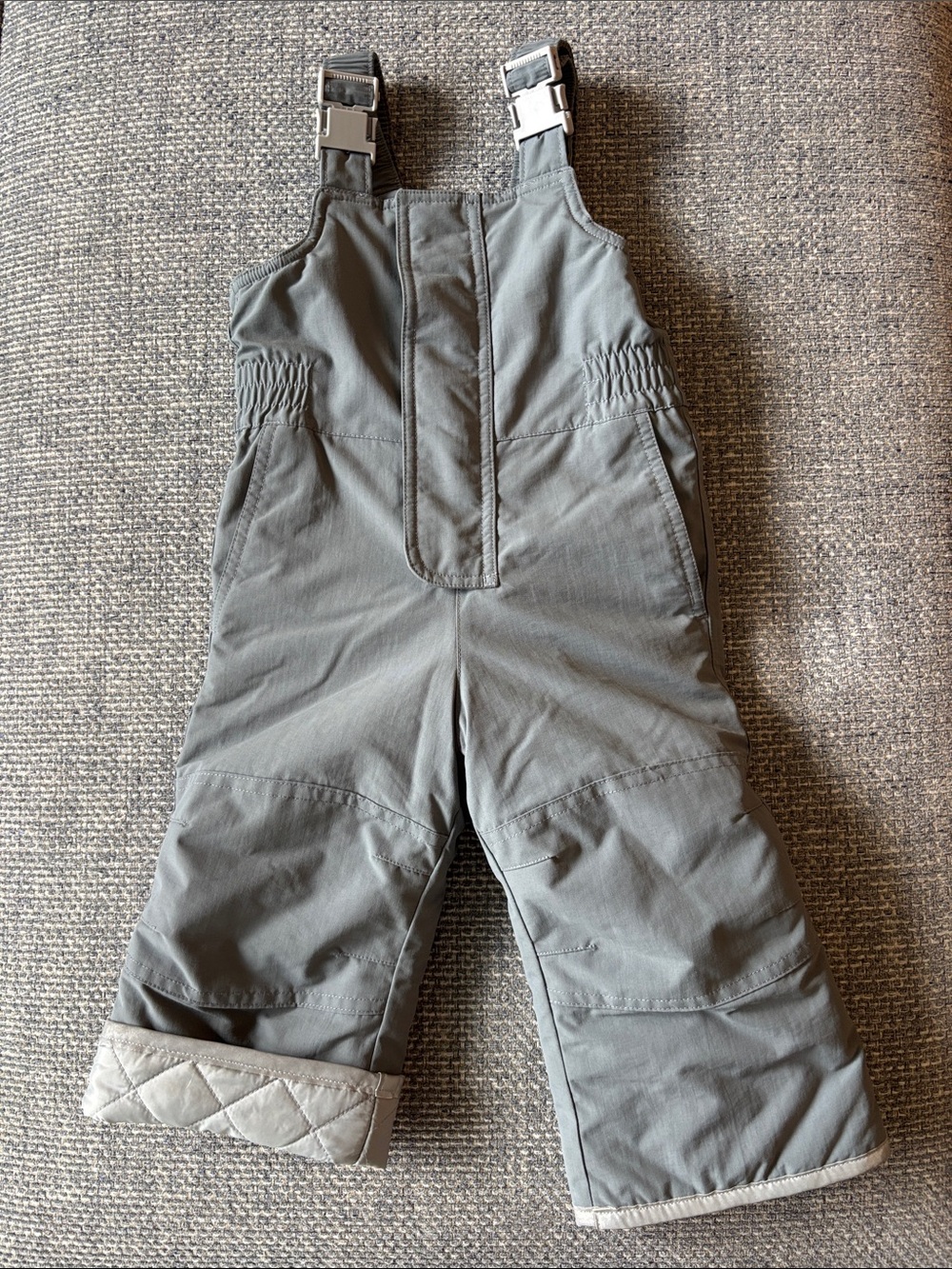 Hanna Andersson EUC Toddler Gray Insulated Snow Bib Overalls | Sz 80 (18-24M)